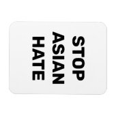 Flexible Stop Asian Hate, panneau noir blanc Magnet (Horizontal)