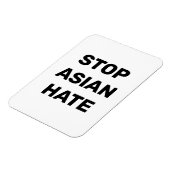 Flexible Stop Asian Hate, panneau noir blanc Magnet (Côté Gauche)