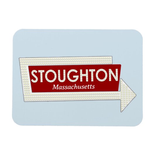 Flexible Stoughton Massachusetts Magnet souvenirs (Horizontal)