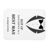 Flexible Suit Be My Best Man Photo Magnet (Horizontal)