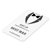 Flexible Suit Be My Best Man Photo Magnet (Côté Gauche)