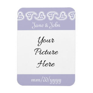 Flexible Sweet Paisley Coeurs dans Lavender Reminder Magnet