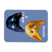 Flexible Sweetie & Beep Cat Magnet (Horizontal)