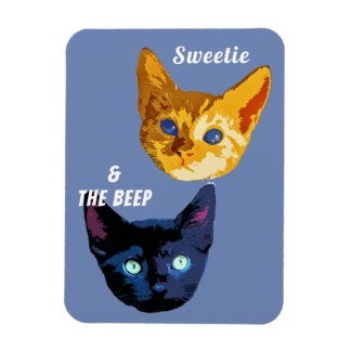 Flexible Sweetie & Beep Cat Magnet