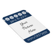 Flexible Tabletop Chic dans Marine Save the Date Magnet (Côté Droit)