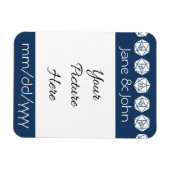 Flexible Tabletop Chic dans Marine Save the Date Magnet (Horizontal)