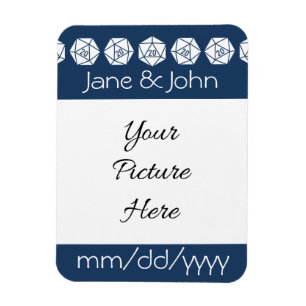 Flexible Tabletop Chic dans Marine Save the Date Magnet