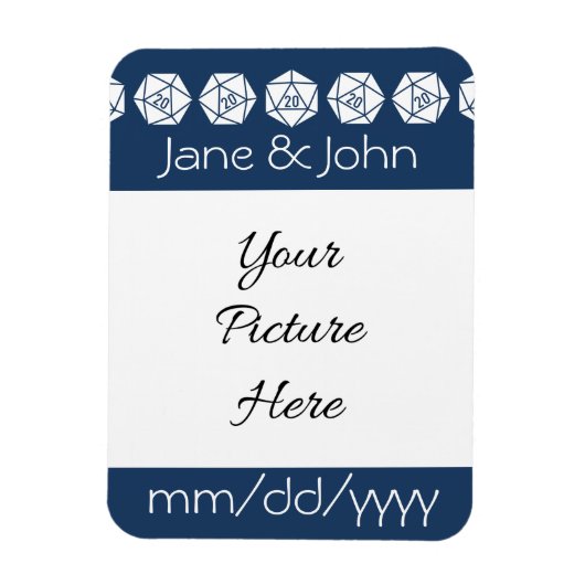 Flexible Tabletop Chic dans Marine Save the Date Magnet (Vertical)