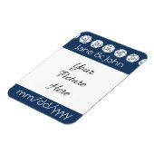 Flexible Tabletop Chic dans Marine Save the Date Magnet (Côté Gauche)