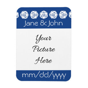Flexible Tabletop Chic en bleu Save the Date Magnet