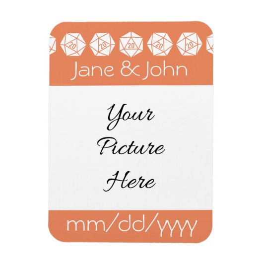 Flexible Tabletop Chic en Corail Magnet de rappel de date (Vertical)