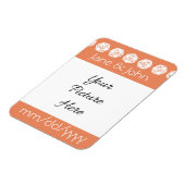 Flexible Tabletop Chic en Corail Magnet de rappel de date (Côté Gauche)