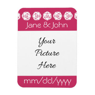Flexible Tabletop Chic en framboise Magnet jour J