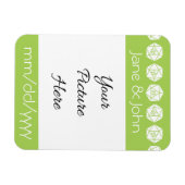 Flexible Tabletop Chic en Péridot Magnet de rappel de date (Horizontal)