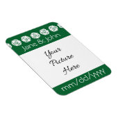 Flexible Tabletop Chic en Vert Magnet de rappel de date (Côté Droit)
