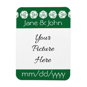 Flexible Tabletop Chic en Vert Magnet de rappel de date