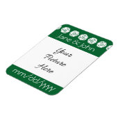 Flexible Tabletop Chic en Vert Magnet de rappel de date (Côté Gauche)