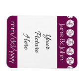 Flexible Tabletop Chic en Vin Magnet de Sauvegarde de Date (Horizontal)