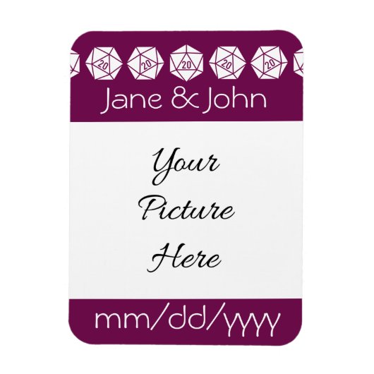 Flexible Tabletop Chic en Vin Magnet de Sauvegarde de Date (Vertical)