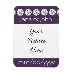 Flexible Tabletop Chic en Violet Magnet de rappel de date