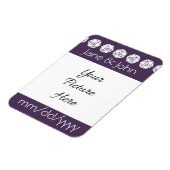 Flexible Tabletop Chic en Violet Magnet de rappel de date (Côté Gauche)
