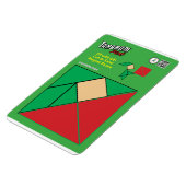 Flexible Tangram Christmas Elf Magnet - Elfe avec présent (Côté Gauche)