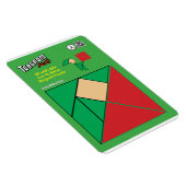 Flexible Tangram Christmas Elf Magnet - Elfe avec présent (Côté Droit)
