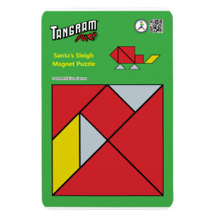 Flexible Tangram Christmas Magnet - Père Noël Sleigh