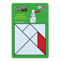 Tangram Magnet de Noël - Snowman