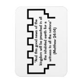 Flexible Témoin de Jéhovah Watchtower Matthieu 24:14 Magnet (Vertical)