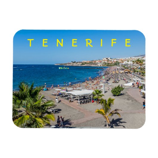 Flexible Tenerife beach view fridge magnet (Horizontal)