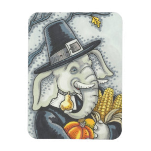 FLEXIBLE THANKSGIVING PACHYDERM, PÈLERINAGE ÉLÉPHANT MAGNET