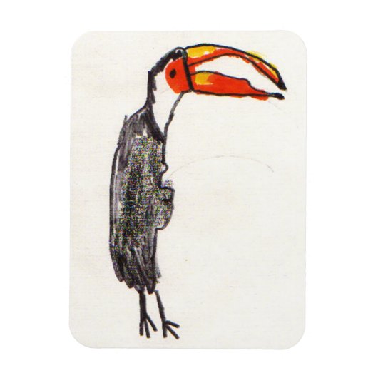 Flexible Toucan Kids Art Magnet (Vertical)