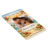 Flexible Tropical Bliss Photo Save Date Wedding Magnet (Côté Droit)