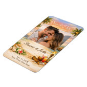 Flexible Tropical Breeze Photo Save The Date Wedding Magnet (Côté Gauche)