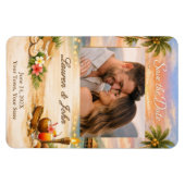 Flexible Tropical Breeze Photo Save The Date Wedding Magnet (Horizontal)