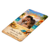 Flexible Tropical Eternity Photo Save Date Wedding Magnet (Côté Gauche)
