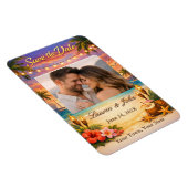 Flexible Tropical Harmony Photo Save Date Wedding Magnet (Côté Droit)
