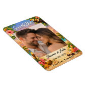 Flexible Tropical Paradise Photo Save Date Wedding Magnet (Côté Droit)