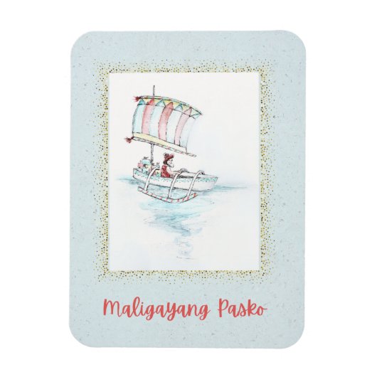 Flexible Tropical Philippine Christmas Vinta Ref Magnet (Vertical)