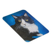 Flexible Tuxedo Chat Pet Art Magnet Customisé Options cadea (Côté Droit)