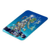 Flexible Une sirène magique Noël. carte de noël Magnet (Côté Gauche)