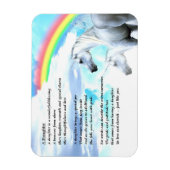 Flexible Unicorn Design - fille Poem Magnet (Vertical)
