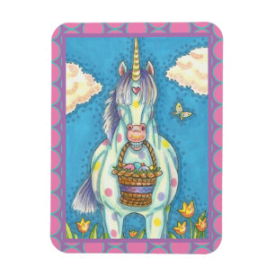 FLEXIBLE UNICORNE DE PANIER DE PÂQUES, MAGNET DE CHEVAL EN