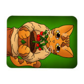 Flexible Végétal Gardener Magnet de chat (Horizontal)
