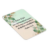 Flexible Verbe Bible Psaume Vert Écriture Magnet (Côté Droit)