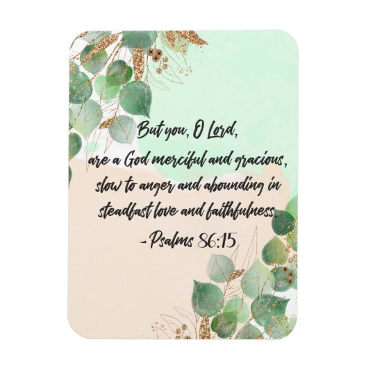 Flexible Verbe Bible Psaume Vert Écriture Magnet (Vertical)