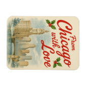Flexible Vintage Christmas Magnet - De Chicago Avec Amour (Horizontal)