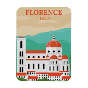 Flexible Vintage Florence Italie Voyage Souvenir Magnet