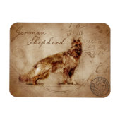 Flexible Vintage german shepherd magnet (Horizontal)